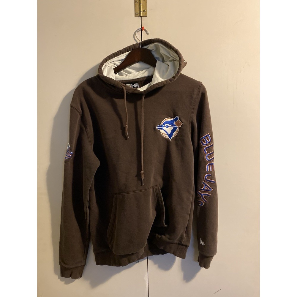 New Era Toronto Blue Jays 1992 World Series Hoodie Brown Pullover Mens Size S
